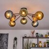 Koyoto Plafonnier, Boule lumineuse 85 cm Bleu, Or, Vert, Cuivré, 8 lumières