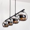 Koyoto Suspension, Boule lumineuse, Suspension Chrome, Fumé, 4 lumières