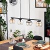 Koyoto Suspension, Boule lumineuse, Suspension Ambre, Clair, Fumé, 4 lumières