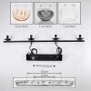 Koyoto Suspension, Boule lumineuse, Suspension Ambre, Clair, Fumé, 4 lumières