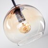 Koyoto Plafonnier, Boule lumineuse Ambre, Clair, Fumé, 5 lumières