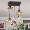 Ripoll Plafonnier, Boule lumineuse Ambre, Clair, Fumé, 5 lumières