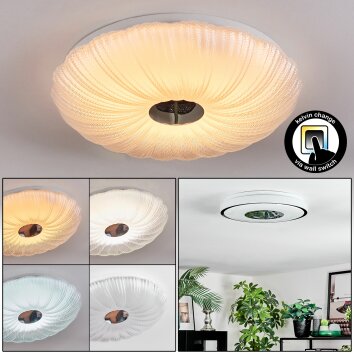 Luvan Plafonnier LED Blanc, 1 lumière