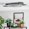 Lidor Plafonnier LED Noir, Argenté, 1 lumière