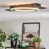 Lidor Plafonnier LED Noir, Argenté, 1 lumière