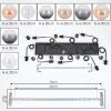 Koyoto Suspension, Boule lumineuse, Suspension Anthracite, Argenté, Blanc, 8 lumières