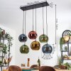 Koyoto Suspension, Boule lumineuse, Suspension Bleu, Or, Vert, Cuivré, 6 lumières