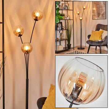 Koyoto Boule lumineuse, Lampadaire Ambre, Clair, 3 lumières Koyoto Boule lumineuse, Lampadaire Ambre, Clair, 3 lumières
