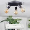 Geira Plafonnier, Spot de plafond Noir, 3 lumières