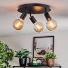 Geira Plafonnier, Spot de plafond Noir, 3 lumières