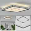 Simonstorp Plafonnier, Panel LED Argenté, Blanc, 1 lumière