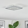 Simonstorp Plafonnier, Panel LED Argenté, Blanc, 1 lumière