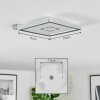 Simonstorp Plafonnier, Panel LED Argenté, Blanc, 1 lumière