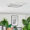 Simonstorp Plafonnier, Panel LED Argenté, Blanc, 1 lumière
