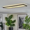 Simonstorp Plafonnier, Panel LED Noir, Blanc, 1 lumière