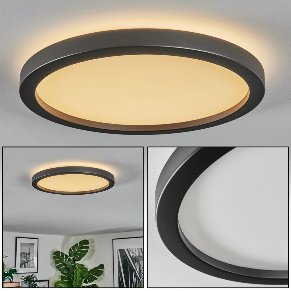 Xarel Plafonnier, Panel LED Noir, 1 lumière main product photo