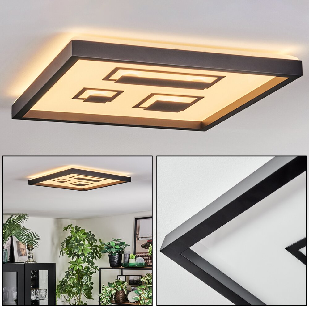 Ilyan Plafonnier, Panel LED Noir, 1 lumière main product photo