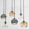 Ripoll Suspension, Boule lumineuse, Suspension Ambre, Clair, Fumé, 6 lumières
