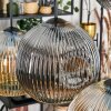 Ripoll Suspension, Boule lumineuse, Suspension Ambre, Fumé, 6 lumières