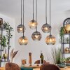 Ripoll Suspension, Boule lumineuse, Suspension Ambre, Clair, Fumé, 6 lumières