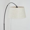 Bassagoda Lampadaire, Lampadaires arc Noir, 1 lumière, Abat-jour en tissu