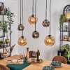 Ripoll Suspension, Boule lumineuse, Suspension Ambre, Fumé, 6 lumières