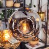 Ripoll Suspension, Boule lumineuse, Suspension Ambre, Fumé, 6 lumières