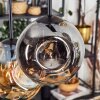 Ripoll Suspension, Boule lumineuse, Suspension Ambre, Fumé, 6 lumières