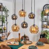 Ripoll Suspension, Boule lumineuse, Suspension Ambre, Fumé, 6 lumières