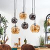 Ripoll Suspension, Boule lumineuse, Suspension Ambre, Fumé, 6 lumières