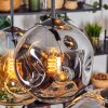 Ripoll Suspension, Boule lumineuse, Suspension Ambre, Fumé, 6 lumières