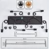 Ripoll Suspension, Boule lumineuse, Suspension Ambre, Fumé, 6 lumières