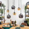 Ripoll Suspension, Boule lumineuse, Suspension Ambre, Fumé, 6 lumières
