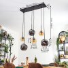 Ripoll Suspension, Boule lumineuse, Suspension Ambre, Fumé, 6 lumières