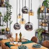 Ripoll Suspension, Boule lumineuse, Suspension Ambre, Fumé, 6 lumières