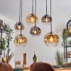 Ripoll Suspension, Boule lumineuse, Suspension Ambre, Clair, Fumé, 6 lumières