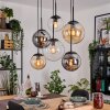 Gastor Suspension, Boule lumineuse, Suspension Ambre, Clair, Fumé, 6 lumières