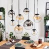 Gastor Suspension, Boule lumineuse, Suspension Ambre, Clair, Fumé, 8 lumières