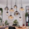 Gastor Suspension, Boule lumineuse, Suspension Ambre, Clair, Fumé, 8 lumières