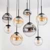 Gastor Suspension, Boule lumineuse, Suspension Ambre, Clair, Fumé, 8 lumières