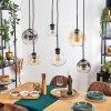 Koyoto Suspension, Boule lumineuse, Suspension Ambre, Clair, Fumé, 6 lumières