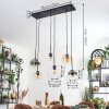 Koyoto Suspension, Boule lumineuse, Suspension Ambre, Clair, Fumé, 6 lumières