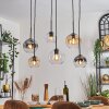 Koyoto Suspension, Boule lumineuse, Suspension Ambre, Clair, Fumé, 6 lumières