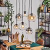 Koyoto Suspension, Boule lumineuse, Suspension Ambre, Clair, Fumé, 6 lumières