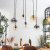 Koyoto Suspension, Boule lumineuse, Suspension Ambre, Clair, Fumé, 6 lumières