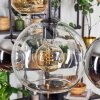 Koyoto Suspension, Boule lumineuse, Suspension Ambre, Chrome, Clair, Fumé, 6 lumières