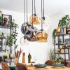 Ripoll Suspension, Boule lumineuse, Suspension Ambre, Clair, Fumé, 6 lumières