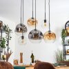 Ripoll Suspension, Boule lumineuse, Suspension Ambre, Clair, Fumé, 6 lumières
