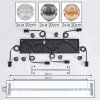 Ripoll Suspension, Boule lumineuse, Suspension Ambre, Clair, Fumé, 6 lumières