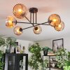 Ripoll Plafonnier, Boule lumineuse Ambre, 6 lumières